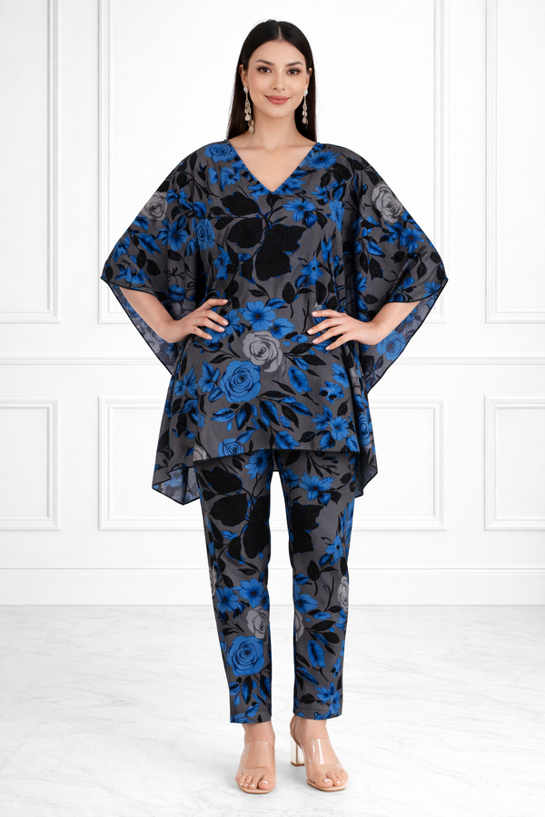 Women Floral Printed Kaftan Pant Set
