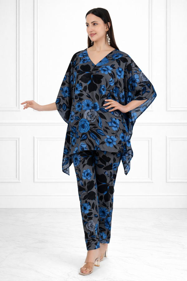 Women Floral Printed Kaftan Pant Set