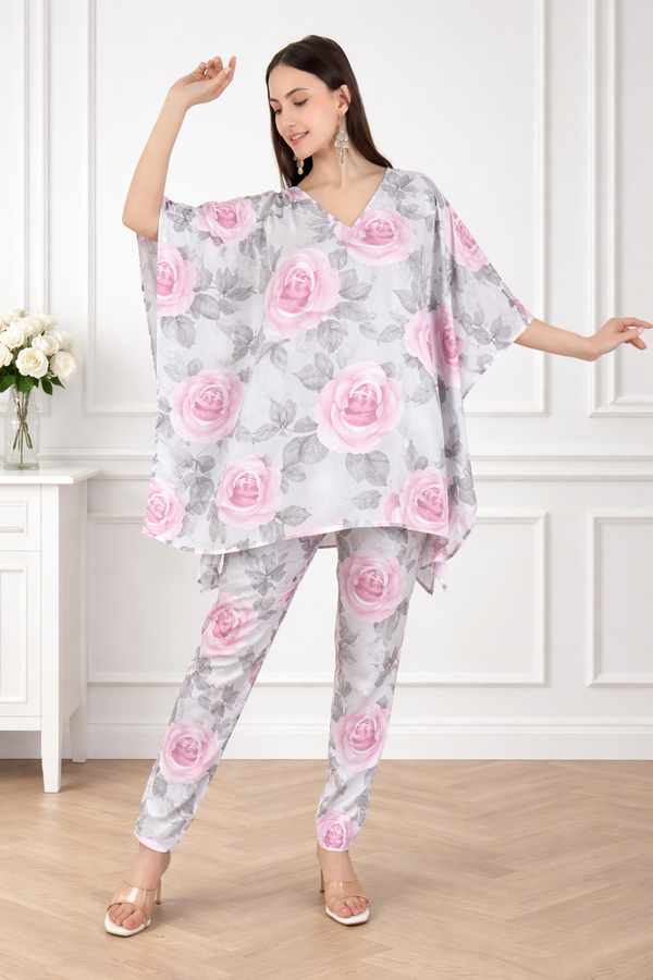 Women Floral Printed Kaftan Pant Set