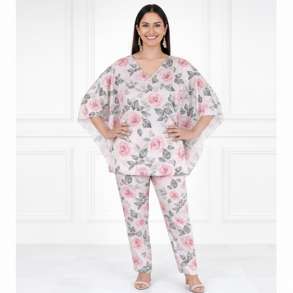 Women Floral Printed Kaftan Pant Set