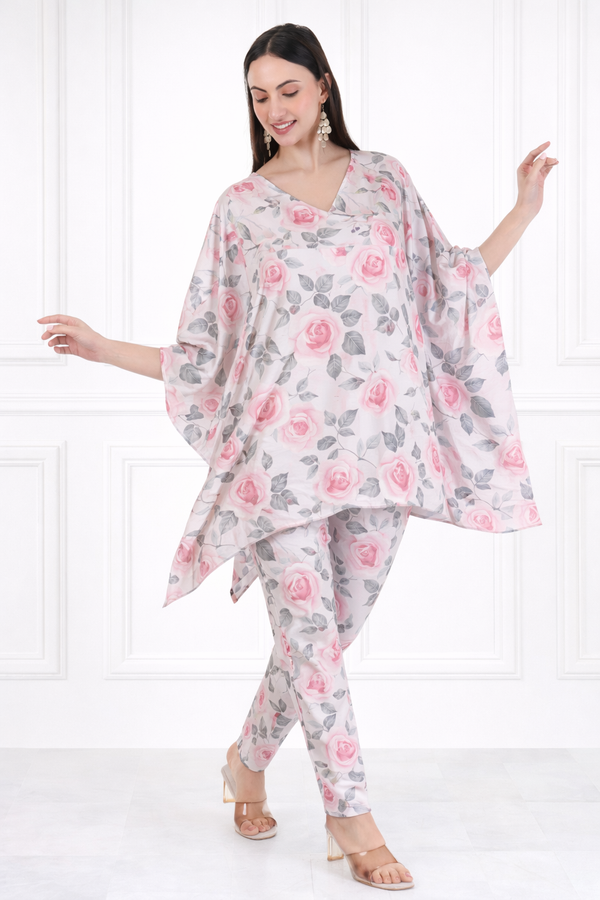 Women Floral Printed Kaftan Pant Set