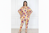 Women Floral Printed Kaftan Pant Set