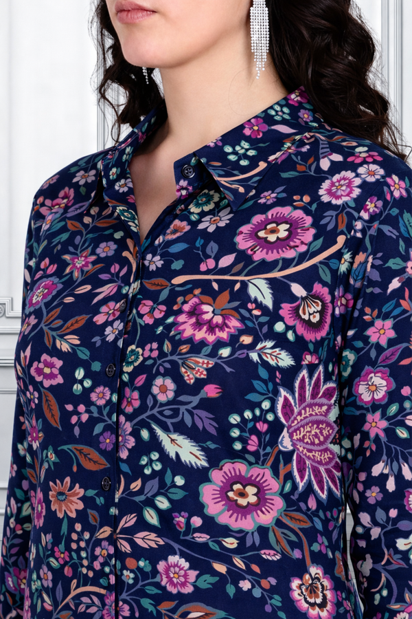 Floral Printed Kurti Pant Co-Ord Set for Women | Polyester Spandex Fabric | Comfortable & Stylish Ethnic Wear