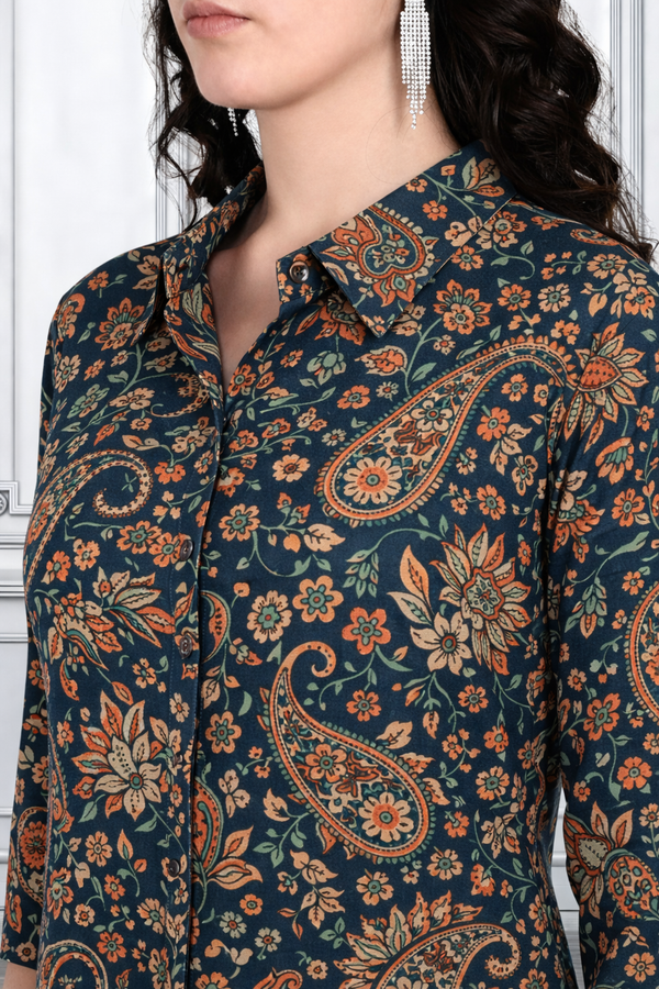 Floral Printed Kurti Pant Co-Ord Set for Women