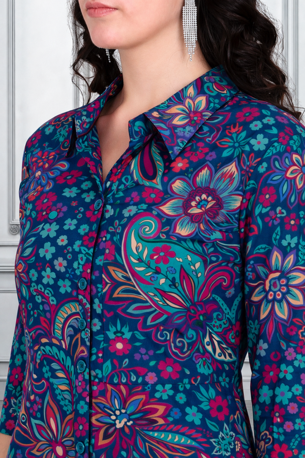 Floral Printed Kurti Pant Co-Ord Set for Women | Polyester Spandex Fabric | Comfortable & Stylish Ethnic Wear