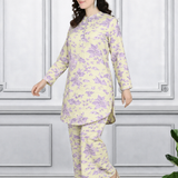 Floral Print Spandex Kurti Pant Co-Ord Set for Women | Stretchable & Comfortable Ethnic Wear