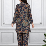 Floral Print Spandex Kurti Pant Co-Ord Set for Women | Stretchable & Comfortable Ethnic Wear