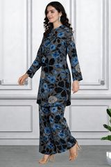 Floral Print Spandex Kurti Pant Co-Ord Set for Women | Stretchable & Comfortable Ethnic Wear