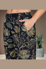 Floral Printed Kurti Pant Co-Ord Set for Women | Polyester Spandex Fabric | Comfortable & Stylish Ethnic Wear