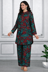 Floral Print Spandex Kurti Pant Co-Ord Set for Women | Stretchable & Comfortable Ethnic Wear
