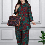 Floral Print Spandex Kurti Pant Co-Ord Set for Women | Stretchable & Comfortable Ethnic Wear