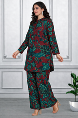 Floral Print Spandex Kurti Pant Co-Ord Set for Women | Stretchable & Comfortable Ethnic Wear