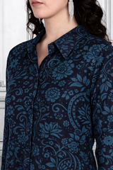 Floral Printed Kurti Pant Co-Ord Set for Women | Polyester Spandex Fabric | Comfortable & Stylish Ethnic Wear