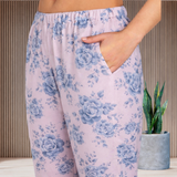 Floral Print Spandex Kurti Pant Co-Ord Set for Women 🌸