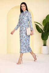 Blooming Elegance Floral Printed Crepe Dress