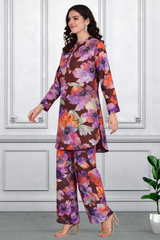 🌸 Floral Print Spandex Kurti Pant Co-Ord Set for Women | Stretchable & Stylish Ethnic Wear 🌸
