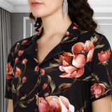 Floral Printed Kurti Pant Co-Ord Set in Stretchable Spandex Fabric
