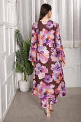 ✨ Floral Printed Kurti Pant Co-Ord Set (Spandex Fabric) ✨