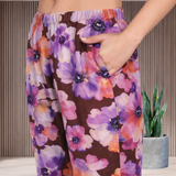 🌸 Women’s Floral Printed Spandex Top & Pant Co-Ord Set 🌸