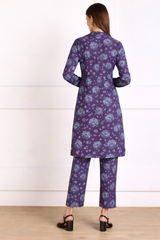✨ Printed Spandex Kurti Pant Co-Ord Set ✨