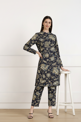 ✨ Printed Spandex Kurti Pant Co-Ord Set ✨