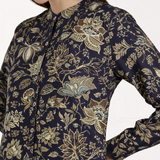 🌺 Floral print spandex kurti‑pant co‑ord set