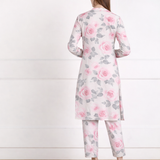 ✨ Printed Spandex Kurti Pant Co-Ord Set ✨  Description: