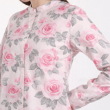 🌺 Floral print spandex kurti‑pant co‑ord set