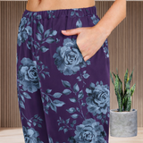 Spandex Floral Print Jacket & Pant Co-Ord Set for Women