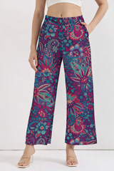 🌸 Women Floral Printed Spandex Shrug, Top & Pant – 3-Piece Co-Ord Set 🌸