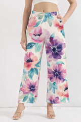 🌸 Women Floral Printed Spandex Shrug, Top & Pant – 3-Piece Co-Ord Set 🌸