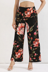 🌺 Women Floral Printed Spandex Top & Pant – 2-Piece Co-Ord Set 🌺