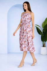 Summer Breeze Spaghetti Strap Floral Crepe Dress