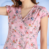 Blooming Elegance Floral Printed Crepe Dress