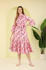 Floral Printed fit and flare dress