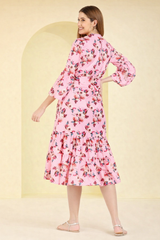 Floral Printed fit and flare dress