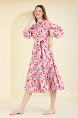 Floral Printed fit and flare dress
