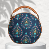 Peacock Feather Canvas Sling Bag