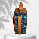 Peacock Feather Canvas Sling Bag