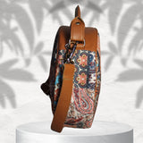 Floral Paisley Patchwork Canvas Sling Bag