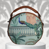 Mughal Garden Print Canvas Sling Bag