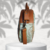 Mughal Garden Print Canvas Sling Bag