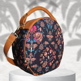 Floral Paisley Motifs Print Canvas Sling Bag