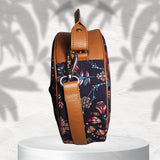 Floral Paisley Motifs Print Canvas Sling Bag