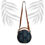 Peacock Feather Canvas Sling Bag