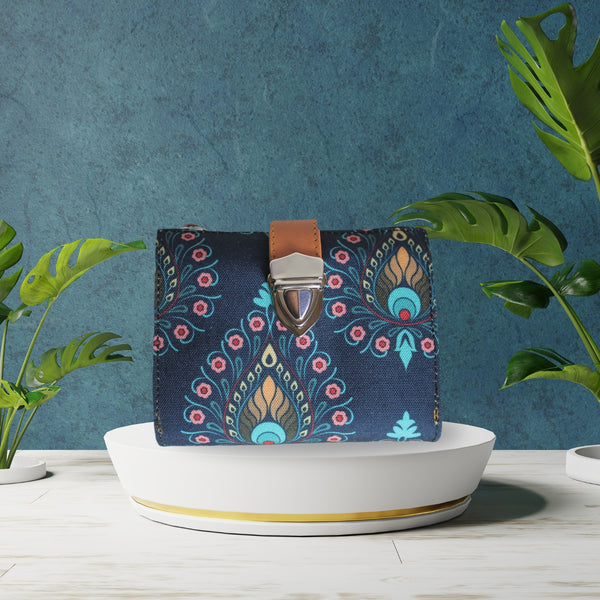 Peacock Feather Print Wallet