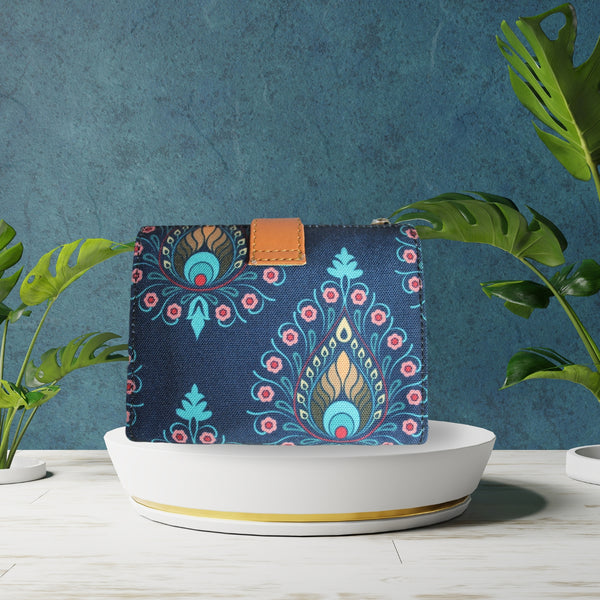 Peacock Feather Print Wallet