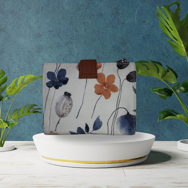 Watercolor Floral Print Wallet