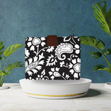 Monochrome Floral Print Wallet