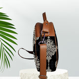 Big Paisley Print Canvas Sling Bag